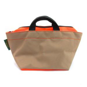 Hervé Chapelier ナイロン 舟型 トート バッグ 901N ベージュ オレンジ 250128E 鞄