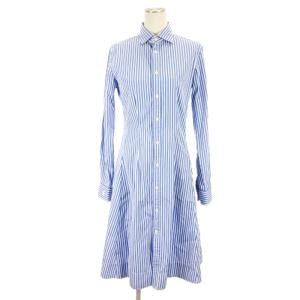 【美品】ローレンラルフローレン 半袖シャツワンピース デニム リボン ロング M 美品】ローレンラルフローレン 半袖シャツワンピース デニム