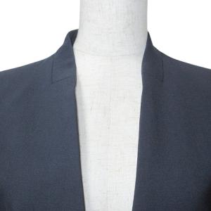 Theory 19ss ノーカラージャケット オケージョン TAILOR LANAI ウール ボタンレス 総裏地 ストレッチ 2 M相当