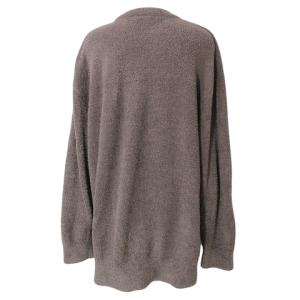 gelato pique 21AW ベビモコロゴジャガードプルオーバー フリース ニット 長袖 ルームウェア 部屋着 ロゴ 茶 ブラウン フリーサイズ