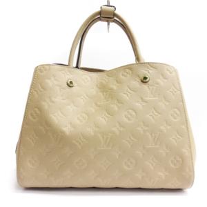 LOUIS VUITTON モノグラム アンプラント モンテーニュMM 2WAY バッグ フランス製 M41152 ベージュ