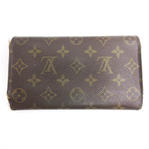 LOUIS VUITTON ポルトフォイユインターナショナル 三つ折り長財布 フラップ M61215 フランス製 ブラウン系 ジャンク AA