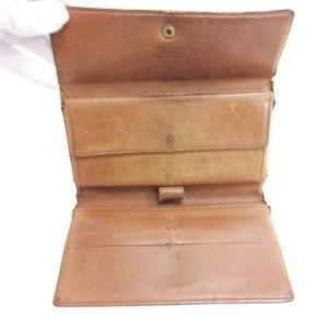 LOUIS VUITTON ポルトフォイユインターナショナル 三つ折り長財布 フラップ M61215 フランス製 ブラウン系 ジャンク AA