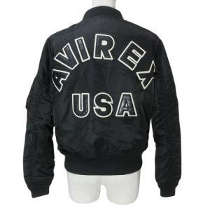 AVIREX アーチロゴ 中綿 リバーシブル ジャケット 6252039 フライトジャケット ブルゾン ジップアップ ワッペン ナイロン
