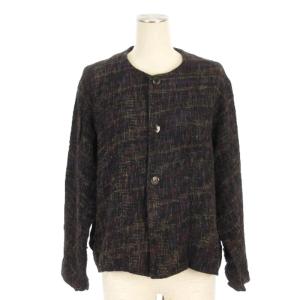 JURGEN LEHL セットアップ ツイード ノーカラー ジャケット イージー スカート ロング ブラック M