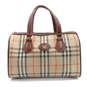 ノバチェック ボストンバッグ ベージュ 250207E