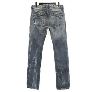 DIESEL THANAZ デニム パンツ ジーンズ ダメージ加工 28 インディゴブラック 250207E