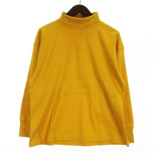 タグ付き ルーズフィット タートルネックシャツ カットソー 長袖 コットン 412401 イエロー 1