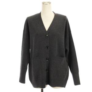 ダブルジャガード ビッグカーディガン ニット ウール混 24080200516030 グレー F