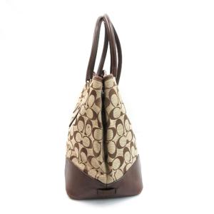 COACH シグネチャー トートバッグ 6086 ブラウン ベージュ 250207E 鞄