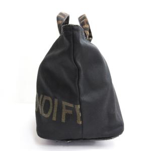 FENDI ロゴ ナイロン ハンドバッグ ミニ トートバッグ イタリア製 ブラック AA
