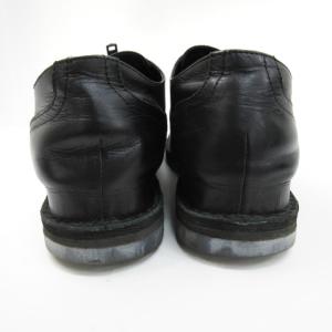 Yohji Yamamoto フロントジップ レザー シューズ ブラック 靴