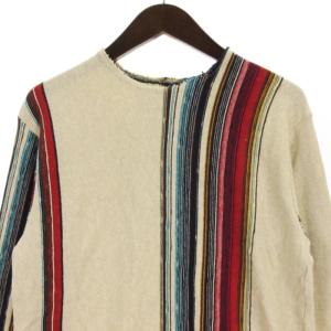 KAPITAL KIRO HIRATA ストライプ ニット セーター コットン ベージュ系 M AA