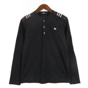 ヘンリーネック カットソー 長袖 2 ブラック 250217E