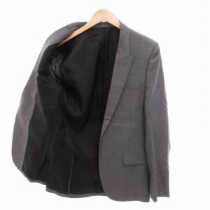 LITHIUM HOMME テーラードジャケット 総裏 シングル ウール モヘヤ混 48 グレー