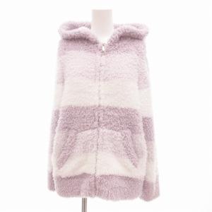 gelato pique ルームウェア セットアップ ジップアップパーカー パンツ もこもこ F 紫 パープル