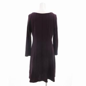 SYBILLA ワンピース ひざ丈 長袖 ウール L 紫 パープル GY03