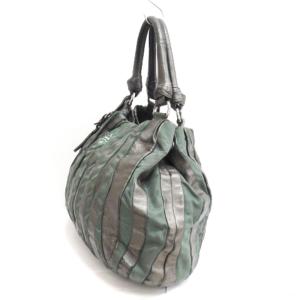 PRADA クリムソン ハンドバッグ カーキ系