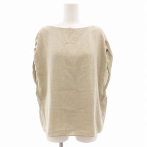 Spick&Span セットアップ ノースリーブブラウス パンツ カットソー プルオーバー センタープレス ツータック F ベージュ