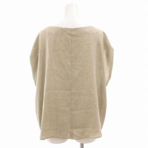 Spick&Span セットアップ ノースリーブブラウス パンツ カットソー プルオーバー センタープレス ツータック F ベージュ