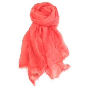 ストール ショール シルク混 オレンジ系 250317E