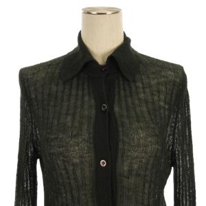 GUCCI ニット カーディガン ウール混 カーキ M