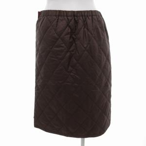 mont-bell サーマラップスカート ひざ丈 リバーシブル 中綿 キルティング L 茶 ブラウン 赤 レッド 1105463