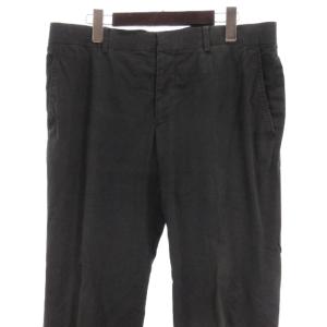 HERMES パンツ スラックス コットン ブラック 44