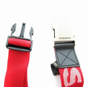 DIESEL ロゴベルト テープアジャスターバックル タクティカル 100/40 赤