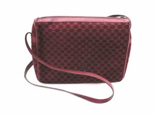 CELINE オールドセリーヌ ブラゾン マカダム ヌバック ショルダーバッグ