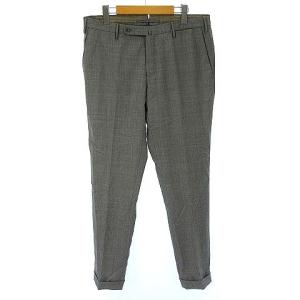 SUPER100`S スラックス パンツ テーパード ウール グレー 52