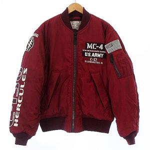 AVIREX MA-1 MILITARY FREE FALL フライトジャケット レッド