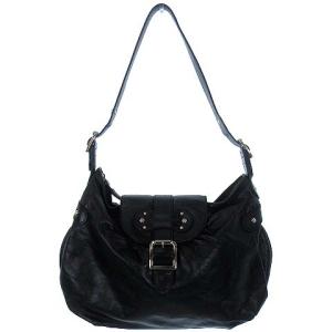 Longchamp ワンショルダー バッグ フラップ レザー 本革 ブラック 黒