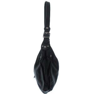 Longchamp ワンショルダー バッグ フラップ レザー 本革 ブラック 黒