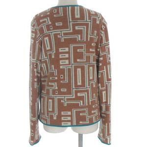 FENDI 594810 06136 カーディガン 総柄 44 ベージュ