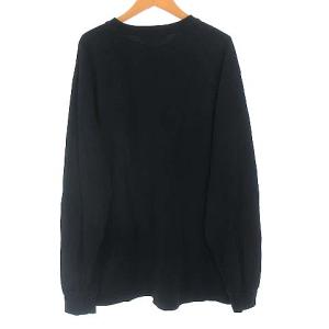 MSGM 20AW ロンT Tシャツ カットソー クルーネック 長袖 ロゴ プリント ブラック 黒 M