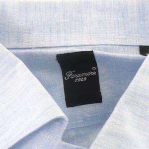 Finamore 1925 リネン シャツ 長袖 ブルー 39