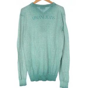 ARMANI JEANS ニット プルオーバー サマーニット コットン グラデーション ロゴ 