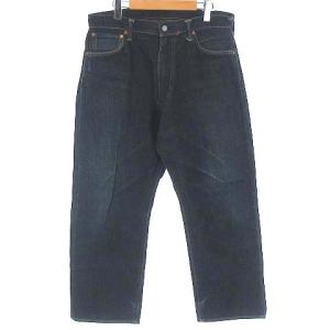 EVISU NO.2 2002 道楽 ロゴ デニム ジーンズ パンツ ストレート セルビッチ 黄耳 インディゴブルー 青 35x35
