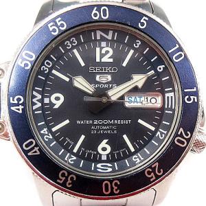 SEIKO 5 SPORTS セイコー5 スポーツ 7S36-01E0 自動巻き 腕時計 ダイバー 200M 23石 紺文字盤