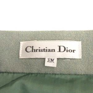 Christian Dior ひざ丈スリットタイトスカート グリーン