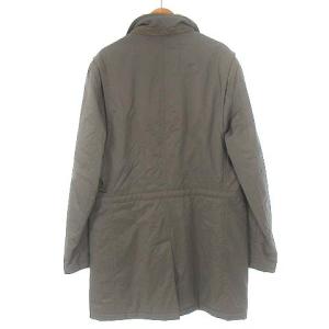 Ermenegildo Zegna コート ロング スタンドカラー リアルファー シルク混 絹混 カーキ 48