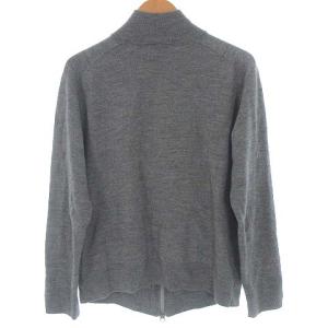 LACOSTE ウール ニット ジャケット ジップアップ ロゴ ワッペン グレー 4