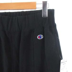 Champion CWST203 スウェットワイドパンツ ウォッシュ加工 イージー M ブラック