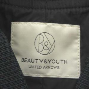 BEAUTY&YOUTH UNITED ARROWS ナイロン MA-1 ロング コート ブラック 黒