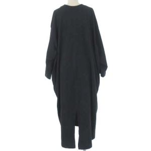 AMERICANA 21SS USAコットン度詰 天竺 ワイドワンピース チャコールグレー