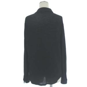 FENDI ヴィンテージ ニット シャツ 長袖 ウール ブラック 40 ECR3