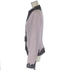 GIVENCHY ノーカラー ジャケット フレア レース 装飾