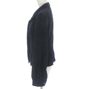 Salvatore Ferragamo コーデュロイ スタンドカラー ジャケット カシミヤ混 ブラック 黒 38 ECR3