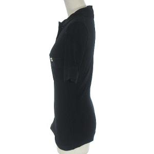 Salvatore Ferragamo グログランニットポロシャツ ブラック